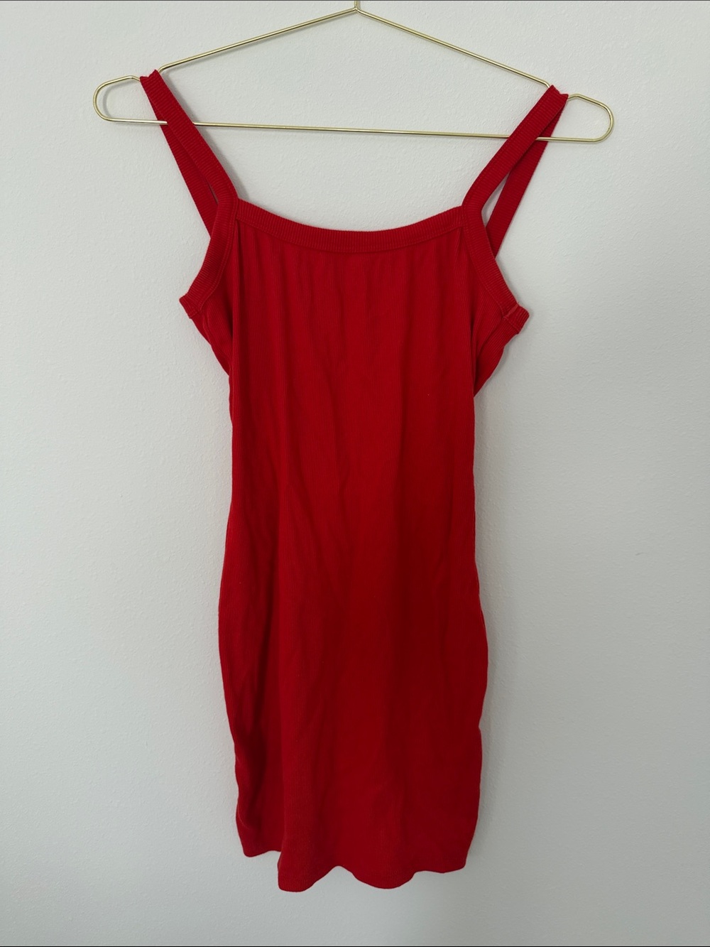 wild fable Bright Red Ribbed Tank Dress XS extra small